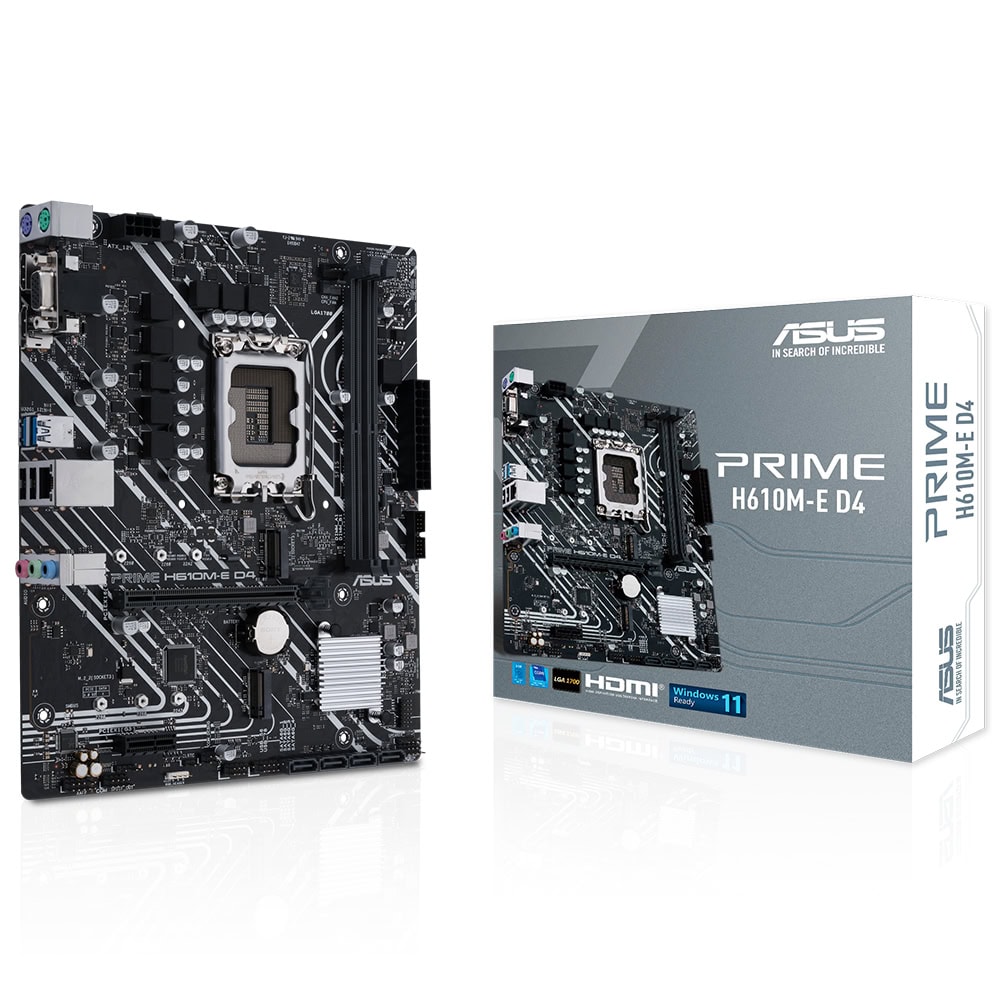 Asus Prime H610m E D4 3200mhz Ddr4 Soket 1700 M 2 Hdmi Dp D Sub Matx Anakart Y1