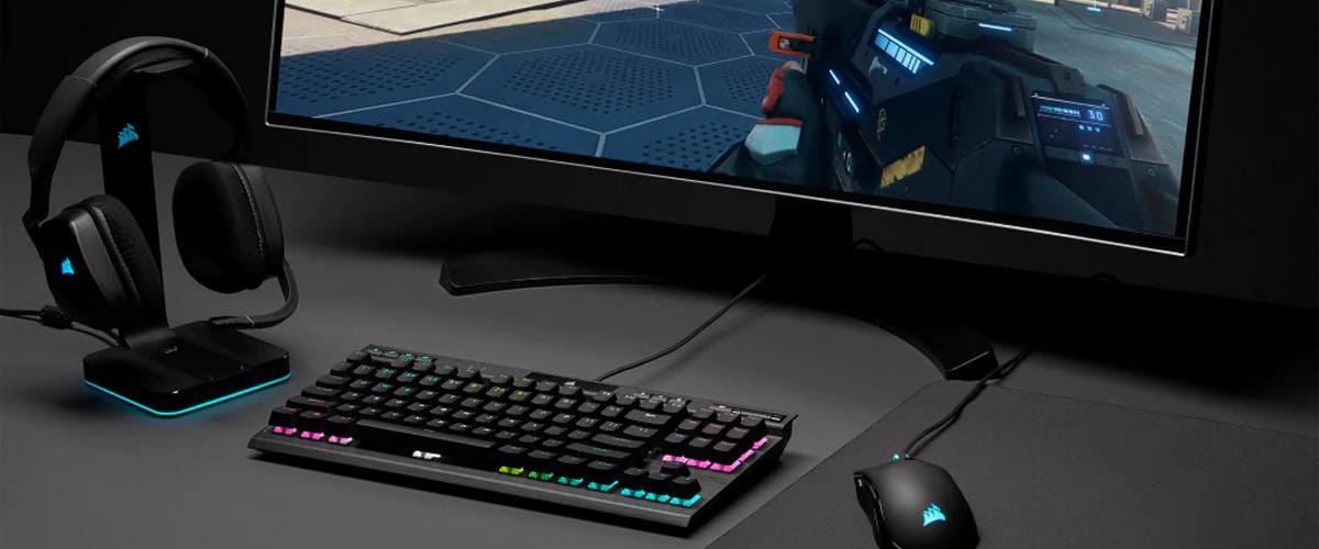 CORSAIR K70 TKL Champion Series Cherry Gaming Klavye – görsel 1