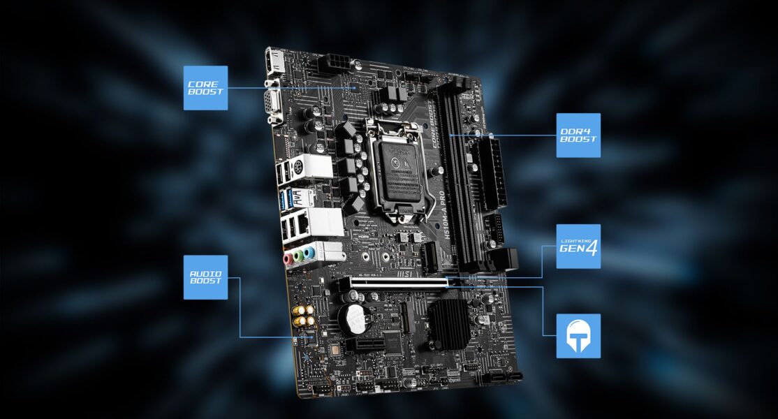 MSI H510M-A PRO 3200MHz(OC) Anakart – YÜKSEK İLETİM HIZI