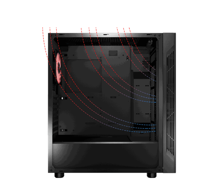 MSI MAG VAMPIRIC 011C Tempered Glass Kasa – OPTİMİZE EDİLEN HAVA AKIŞI