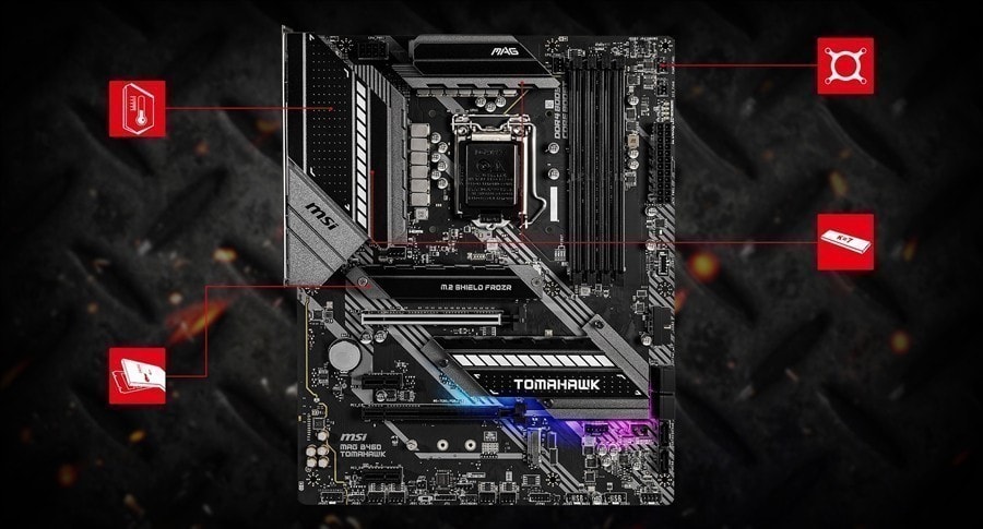 MSI MAG B460 TOMAHAWK Anakart – Dijital PWM, görsel 2