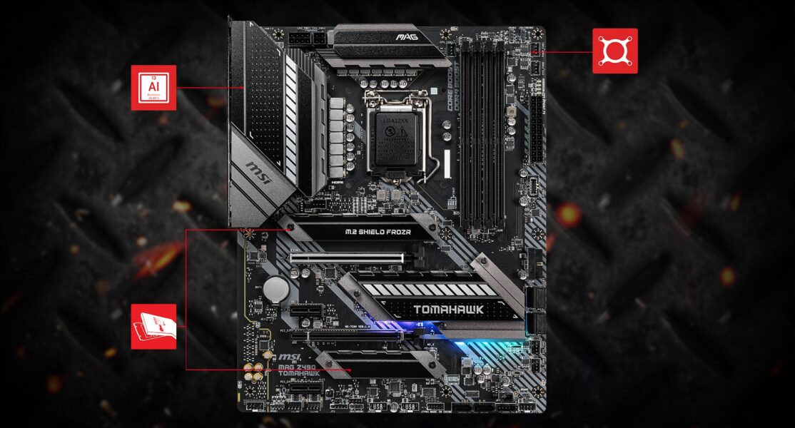 MSI MAG Z490 TOMAHAWK 4800MHz(OC) Anakart – ÜST SINIF TERMAL ÇÖZÜM