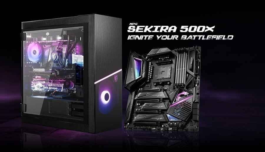 MSI MPG SEKIRA 500X TEMPERED GLASS Kasa – TÜM ANAKARTLAR İÇİN HAZIR