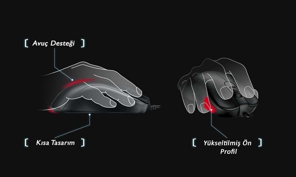 Zowie S2-C Kablolu Small Espor Simetrik Gaming Mouse – Yeni S serisi
