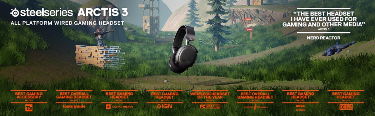 SteelSeries Arctis 3 7.1 Surround Beyaz Kulaklığı – görsel 1