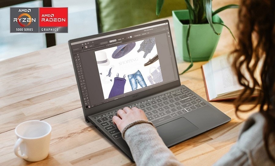 MSI MODERN 14 B5M-071XTR R5-5500U Notebook – Tutkunuza hareketli yaşantınızda yer açın. İster kampüs hayatını keşfederken