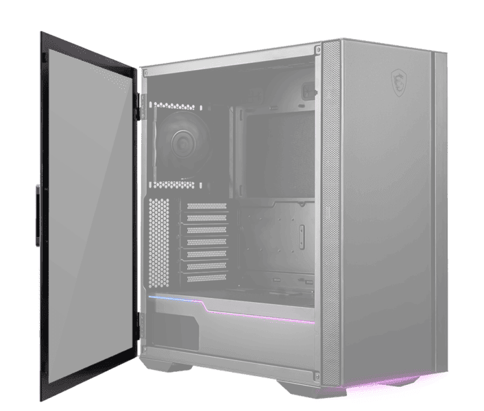 MSI MPG QUIETUDE 100S 1x120mm ATX GAMING KASA – MENTEŞELİ TEMPERED GLASS PENCERE