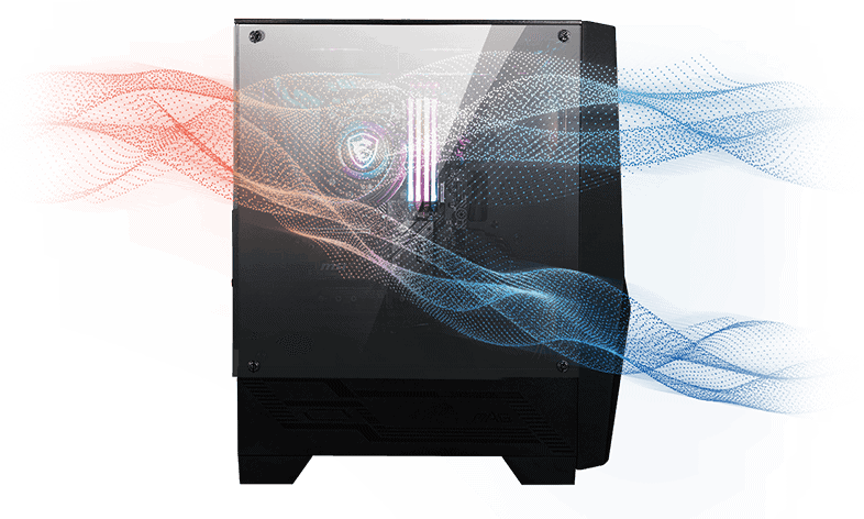 MSI MAG FORGE 100R B65 Kasa – LED DÜĞMESİ, görsel 4