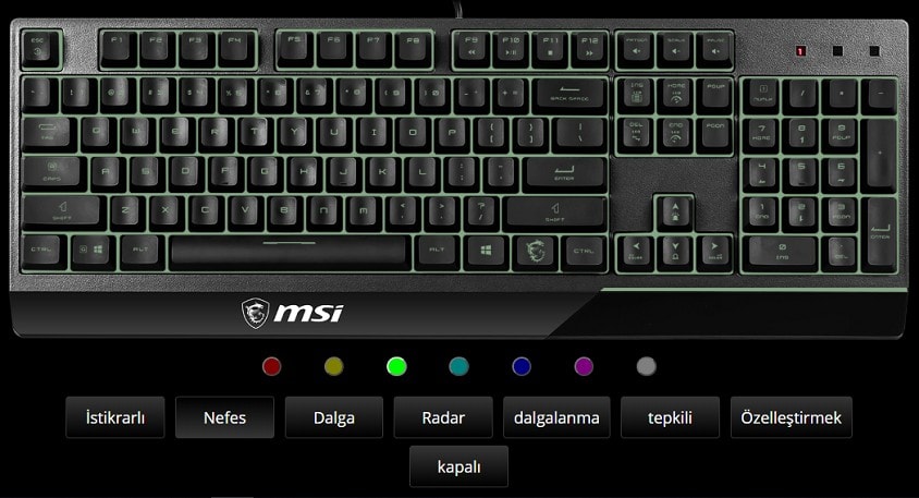 MSI Vigor GK30 Türkçe – Renklerini Göster