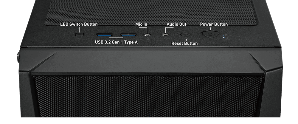 MSI MAG FORGE 100R B65 Kasa – LED DÜĞMESİ