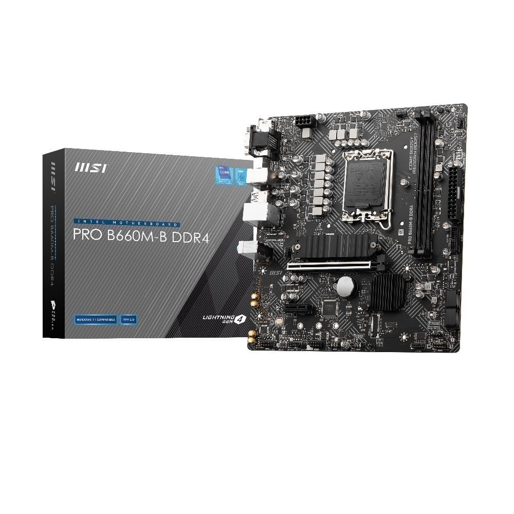 Msi Pro B660m B Ddr4 4600mhzoc Ddr4 Soket 1700 M 2 Hdmi Vga Matx Anakart 9