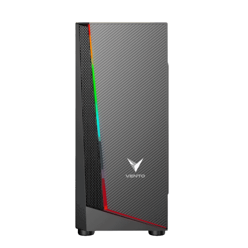 VENTO VG08FE ATX 1 adet Gaming Kasa – Bileşenleri doğrudan görmenizi sağlayan şık şeffaf yan panel ile hem sportif hem