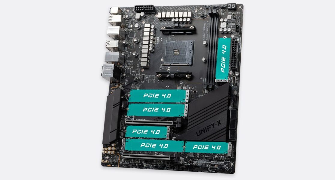 MSI MEG X570S UNIFY-X MAX SEXTUPLE M.2 WITH M.2 SHIELD FROZR