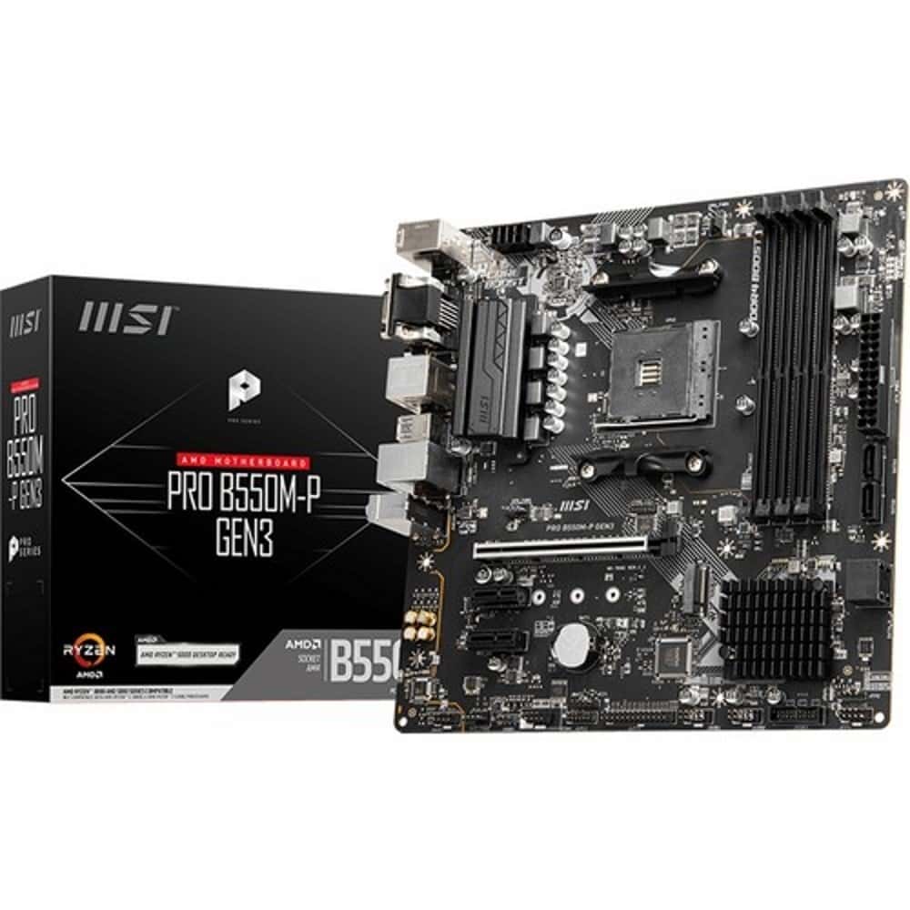 Msi Pro B550m P Gen3 4400oc Ddr4 Soket Am4 Hdmi Vga Dvi D M 2 Usb 3 2 Matx Anakart