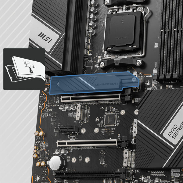 Msi Pro X670-P WiFi Soket Anakart – GÜÇLENDIRILMIŞ PCI-E 5.0 X16 SLOTU