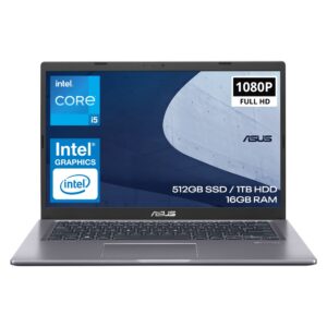 Asus 14 Expertbook P1412cea Ek0031v11 I5 1135g7 16gb Ram 512 Gb Ssd 1tb Hdd Intel Uhd Graphics Fhd Freedos Notebook