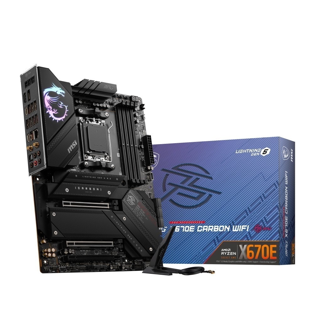 Msi Mpg X670e Carbon Wifi Soket Am5 Ddr5 Hdmi Dp Rgb Atx Anakart