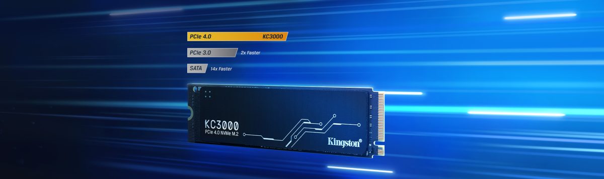 Kingston 2TB KC3000 SSD – KC3000 PCIe 4.0 NVMe M.2 SSD Masaüstü ve Laptop PC’ler için Yüksek Performanslı