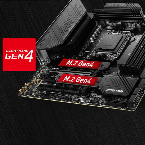 Msi Mag B650M Mortar WiFi Anakart – 4 x DDR5 Dual Channel (6400+ MHz OC)