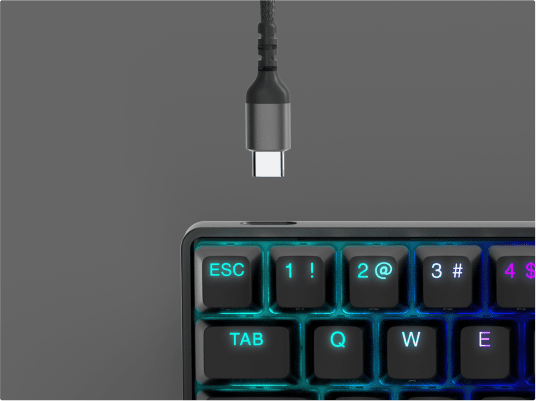 SteelSeries Apex 9 Mini OptiPoint Optical Gaming Klavye – Double Shot PBT Klavye Tuşları