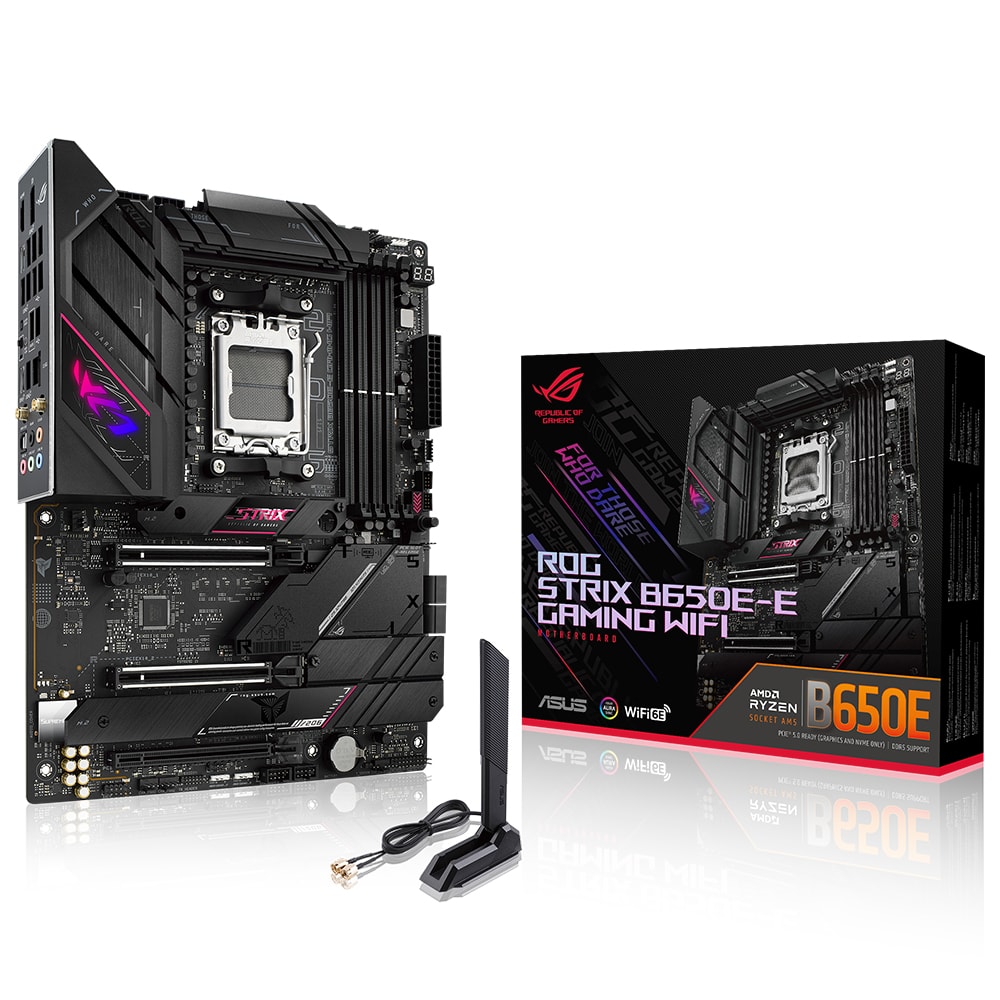 Asus Rog Strix B650e E Gaming Wifi 6400mhzoc Ddr5 Soket Am5 M 2 Hdmi Dp Anakart