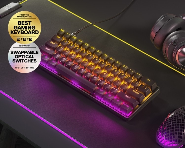 SteelSeries Apex 9 Mini OptiPoint Optical Gaming Klavye – görsel 1