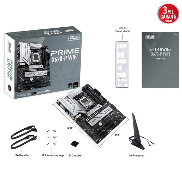 Asus Prime X670 P Wifi 6400mhzoc Ddr5 Soket Am5 M 2 Hdmi Dp Atx Anakart 90mb1bv0 M0eay0 6