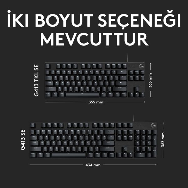 Logitech G G413 Tkl Se Tactile Turkce Q Mekanik Gaming Klavye 920 010465 5