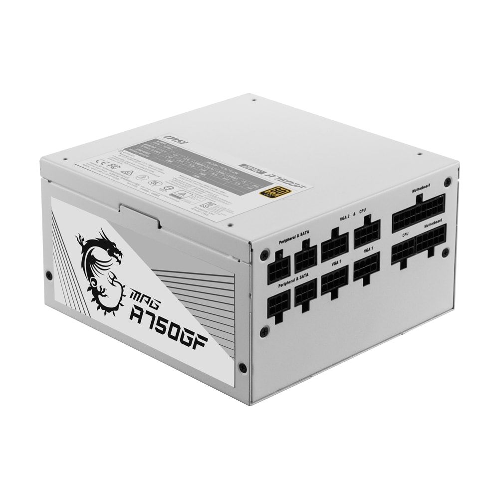Msi Mpg A750gf 750w 80 Gold Moduler 140mm Fanli Beyaz Psu