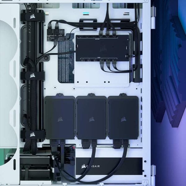 Corsair iCUE 5000T Tempered Glass RGB – ALET GEREKTİRMEYEN MENTEŞELİ YAN PANELLER