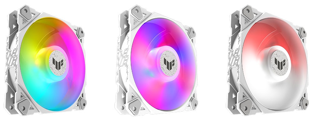 TUF Gaming TF120 ARGB WHITE EDITION Fan - Tekli Paket ASUS TUF Gaming TF120 Beyaz ARGB Fan a2