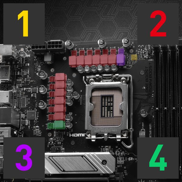 MSI MAG B760M MORTAR WIFI 7000MHz(OC) Anakart – Intel Core 12 ve 13.Nesil İşlemcileri destekler