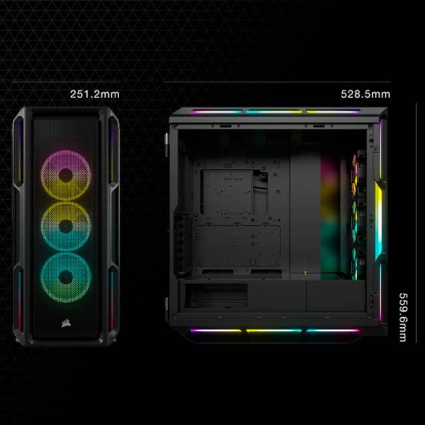 Corsair iCUE 5000T Tempered Glass RGB – HER AÇIDAN IŞIK GÖSTERİSİ