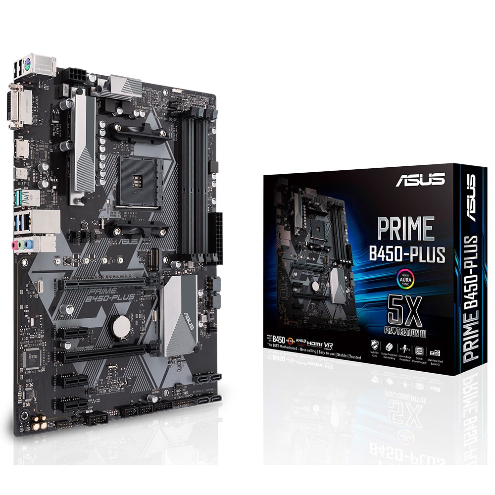 Asus Prime B450 Plus 4400mhz Oc Ddr4 Soket Am4 M 2 Hdmi Dvi Atx Anakart Y