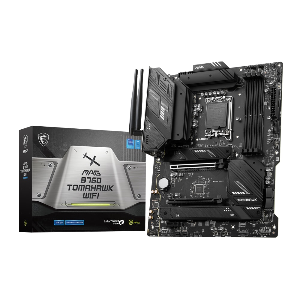 Msi Mag B760 Tomahawk Wifi 7000mhzoc Ddr5 Soket 1700 M 2 Hdmi Dp Atx Anakart