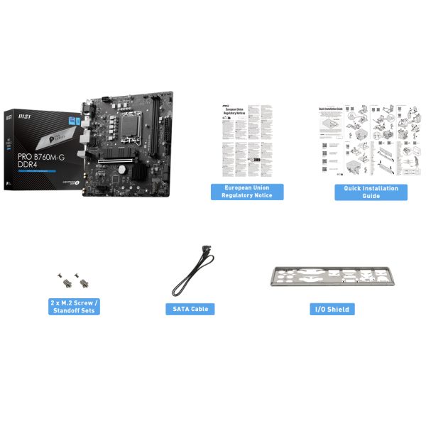 Msi Pro B760m G D4 4800mhzoc Ddr4 Soket 1700 M 2 Hdmi Dp Vga Matx Anakart 6