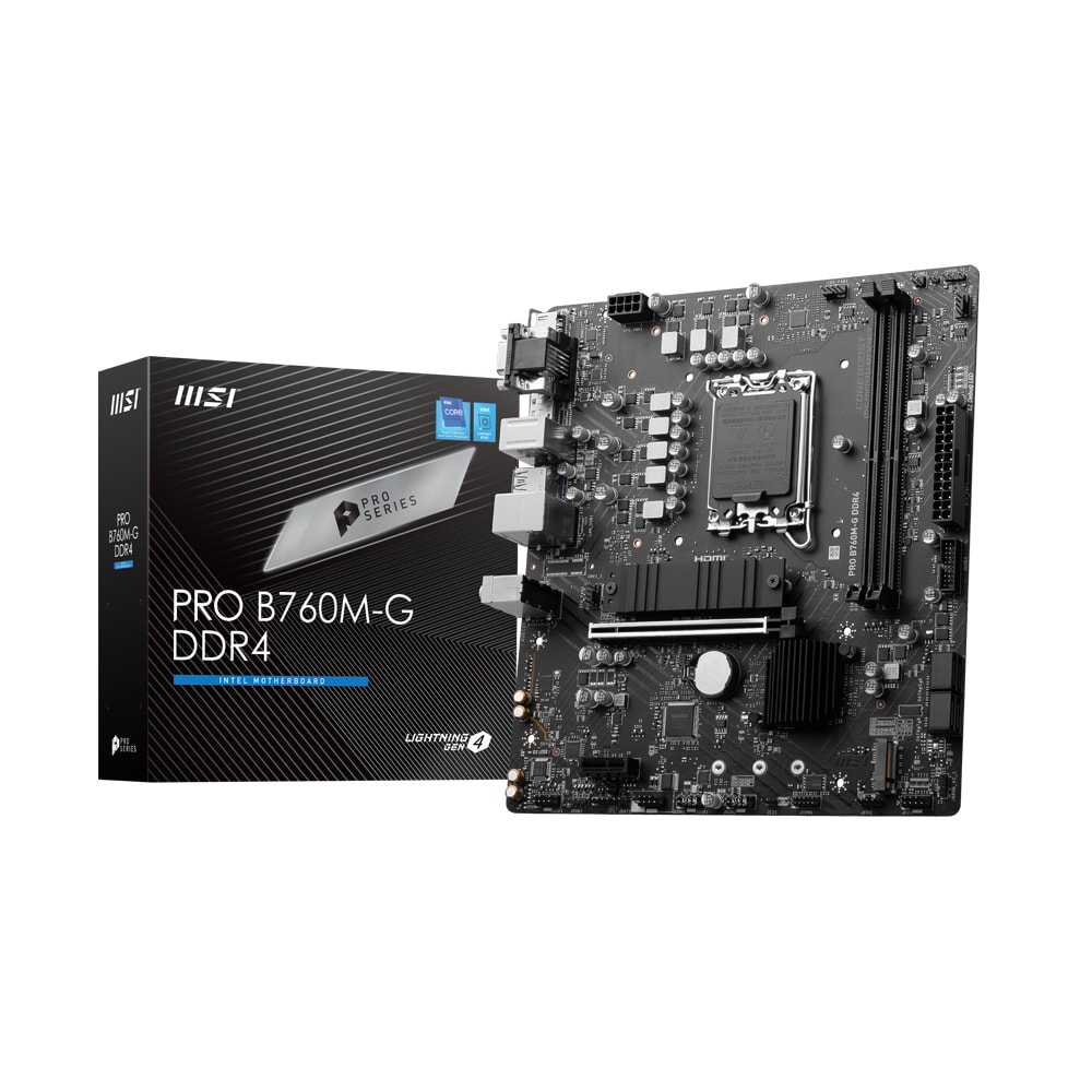 Msi Pro B760m G D4 4800mhzoc Ddr4 Soket 1700 M 2 Hdmi Dp Vga Matx Anakart