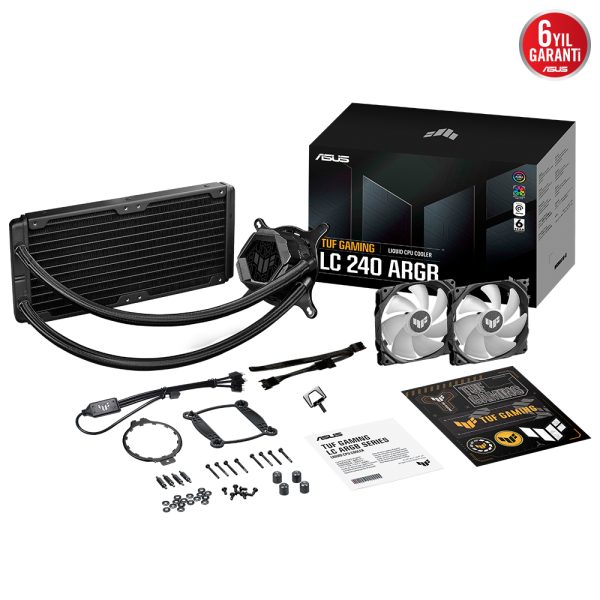 Asus Tuf Gaming Lc 240 Argb V2 240mm Islemci Sivi Sogutucu 9