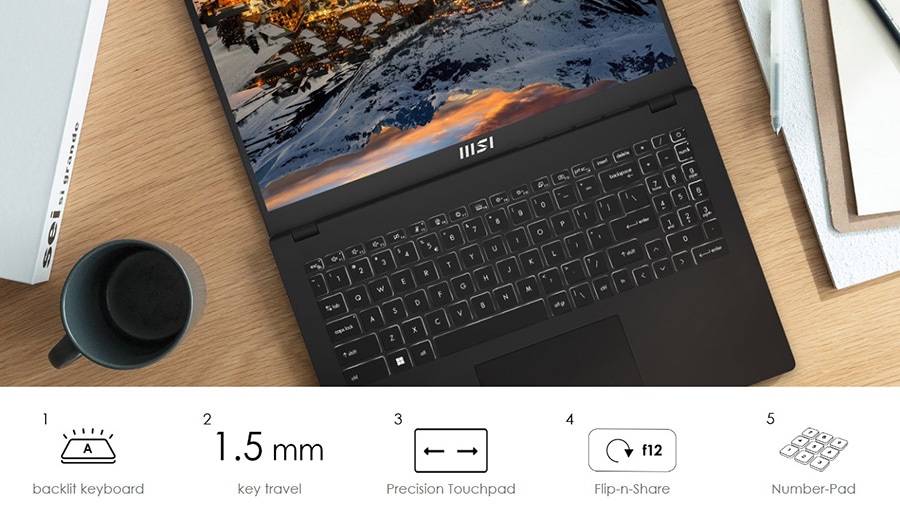 MSI MODERN 15 B11M-021XTR Laptop – Dokunun. Tıklayın. Kaydırın.