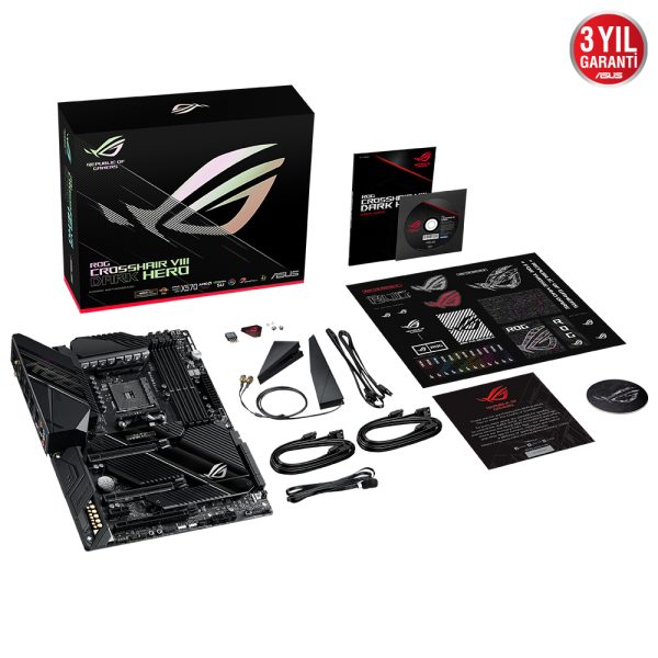Asus Rog Crosshair Viii Dark Hero 4866 Oc Ddr4 Soket Am4 M 2 Atx Anakart 8