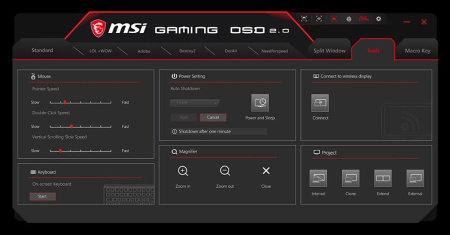 MSI MPG Artymis 323CQR 31.5 inç Gaming Monitör – Pencere Bölme - Araçlar - Profil Değiştirme - Tazeleme Oranı Optimizasyonu