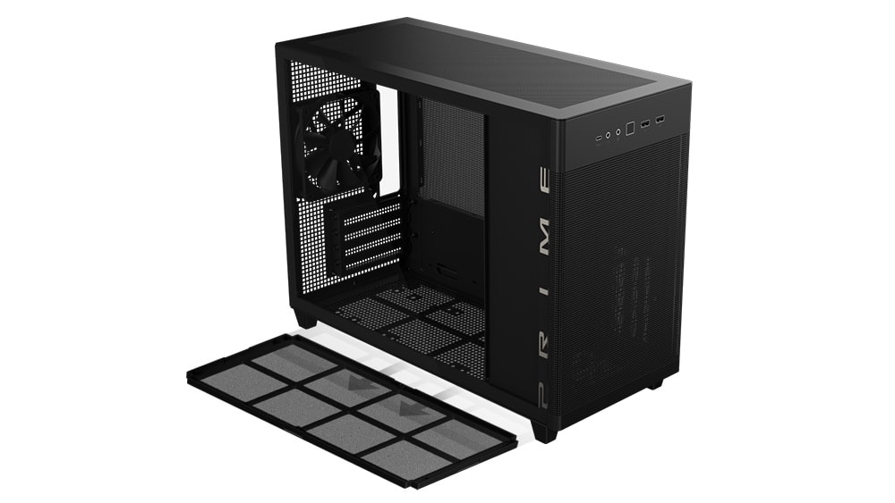 ASUS Prime AP201 Tempered Glass MicroATX Case Black Edition ASUS Prime AP201 Siyah Kasa a5