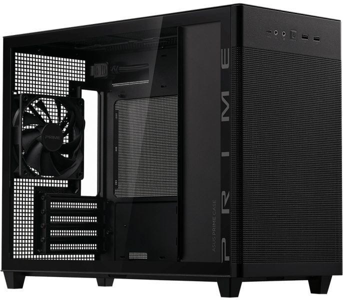 ASUS Prime AP201 Tempered Glass MicroATX Case Black Edition ASUS Prime AP201 Siyah Kasa a1