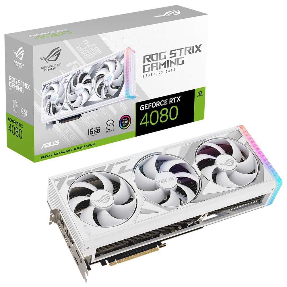 Asus Rog Strix Geforce Rtx 4080 16gb Gddr6x 256 Bit Beyaz Dlss 3 Ekran Karti Y