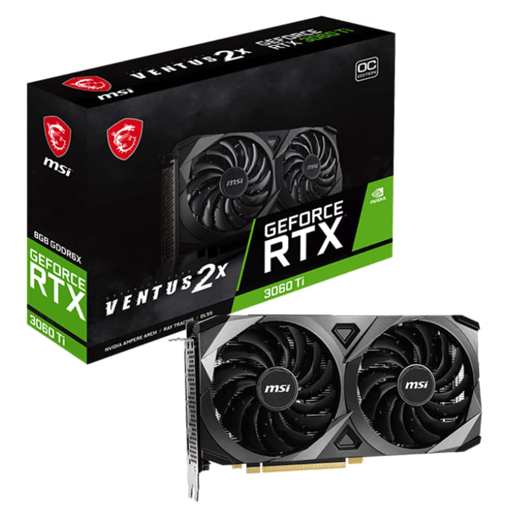 Msi Geforce Rtx 3060 Ti Ventus 2x 8gd6x Oc 8gb Gddr6x 256 Bit Ekran Karti