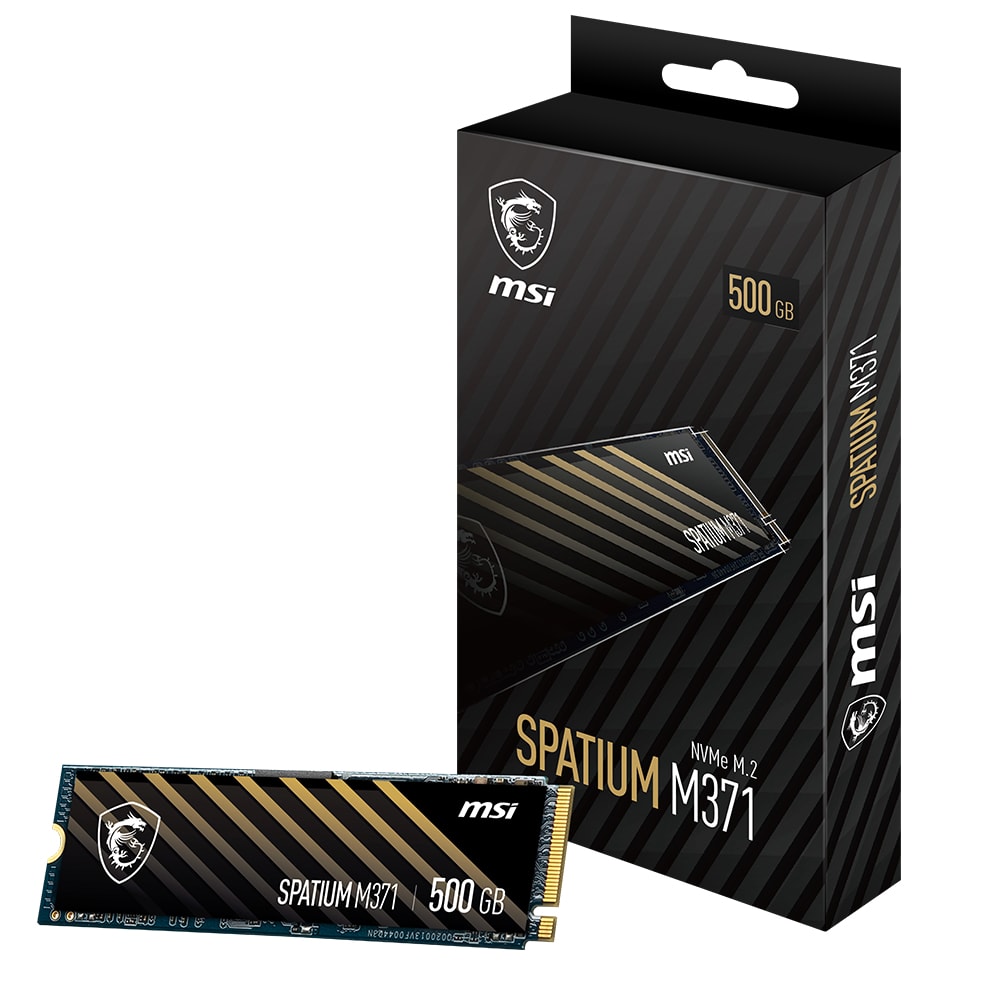 Msi Spatium M371 500gb Pcie Nvme Okuma 2200mb Yazma 1150mb M 2 Ssd