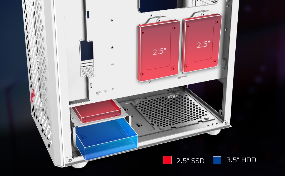 XPG Valor Air Temperli Cam Beyaz Gaming Kasa – PSU KURULUM UYUMLULUĞU