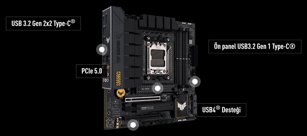 TUF GAMING B650M-PLUS WIFI Asus Tuf Gaming B650M-PLUS WiFi Anakart a9