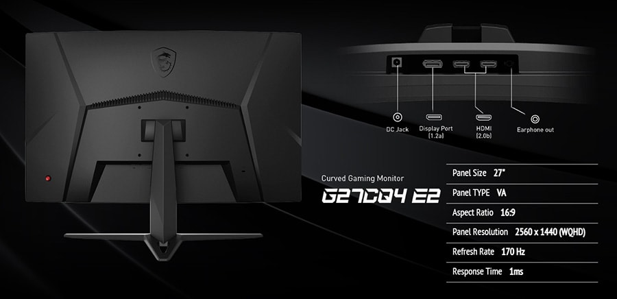 MSI G27CQ4 E2 27 inç Gaming Monitör – 178 DERECELİK GENİŞ GÖRÜNTÜLEME AÇISI, görsel 11
