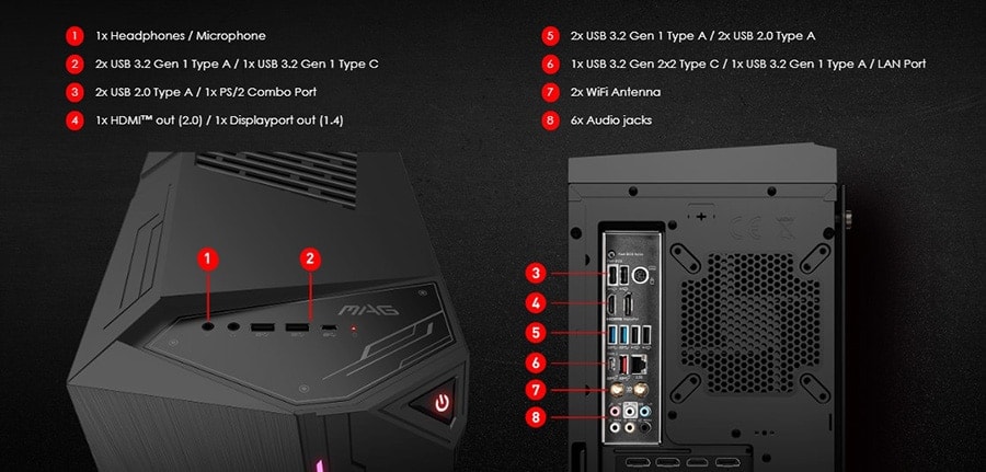 MSI MAG CODEX X5 12TJ-834FR Masaüstü Bilgisayar – TYPE-C KONNEKTÖR İLE GELECEK NESİL USB CİHAZLARA HAZIR, görsel 17